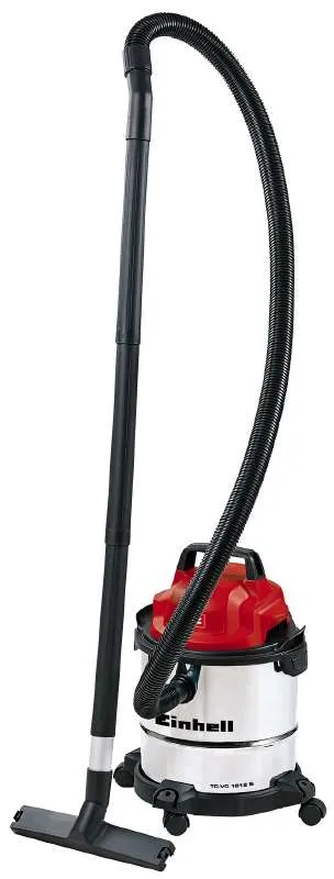 Einhell TC-VC 1812 S 12L 1250W - v&aring;t- och torrdammsugare, svart, r&ouml;d, silver