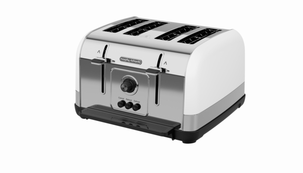 MORPHY RICHARDS Venture -leiv&auml;npaahdin, 4 viipaletta, valkoinen