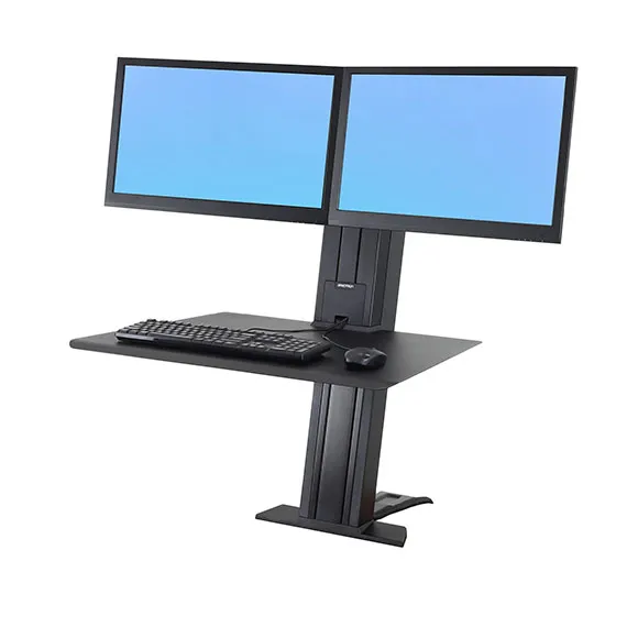 ERGOTRON WorkFit-SR Dual Monitor Sit-Stand Desktop Workstation black