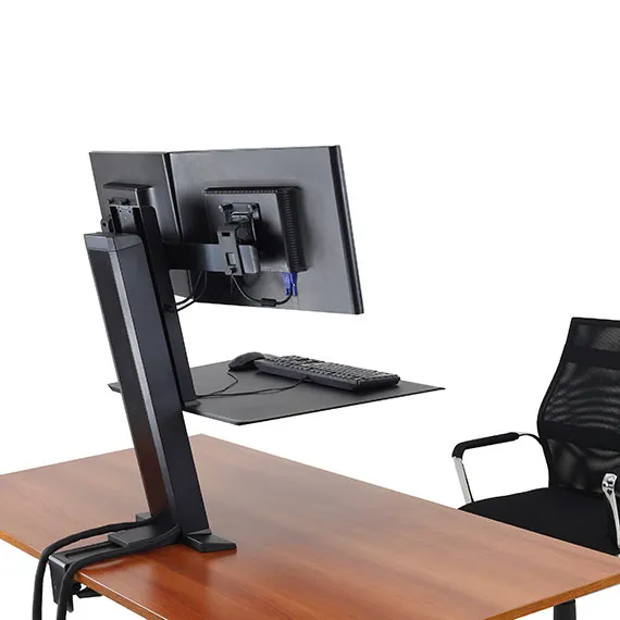 ERGOTRON WorkFit-SR Dual Monitor Sit-Stand Desktop Workstation black