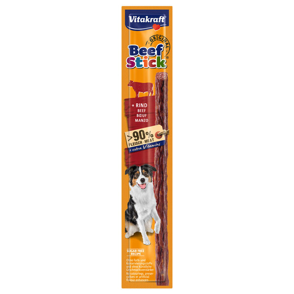 Vitakraft Beef Stick Vegetables, Adult, Senior, Sockerfri, 12 g