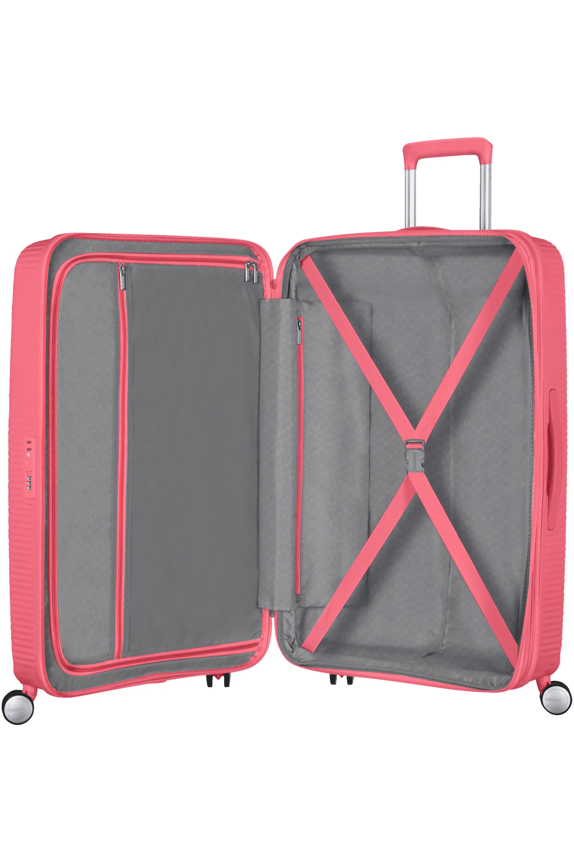 American Tourister Soundbox 67cm Exp. -matkalaukku, sun kissed coral