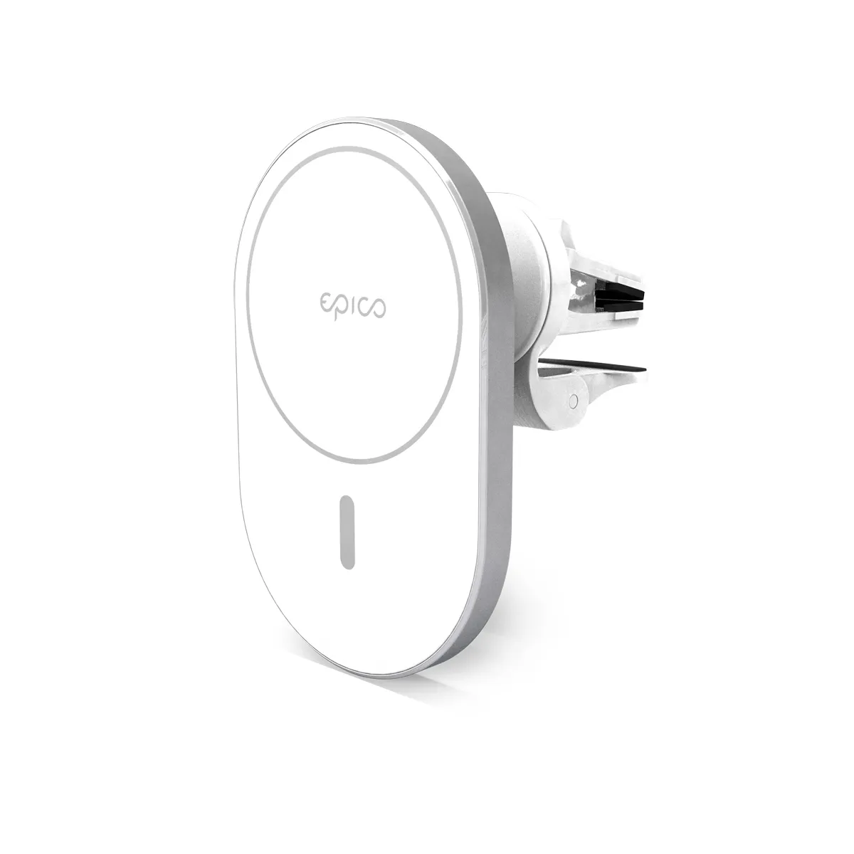 Epico Ellipse Wireless Car Charger (MagSafe compatible) 15W/10W/7,5W + 18W QC - Silver