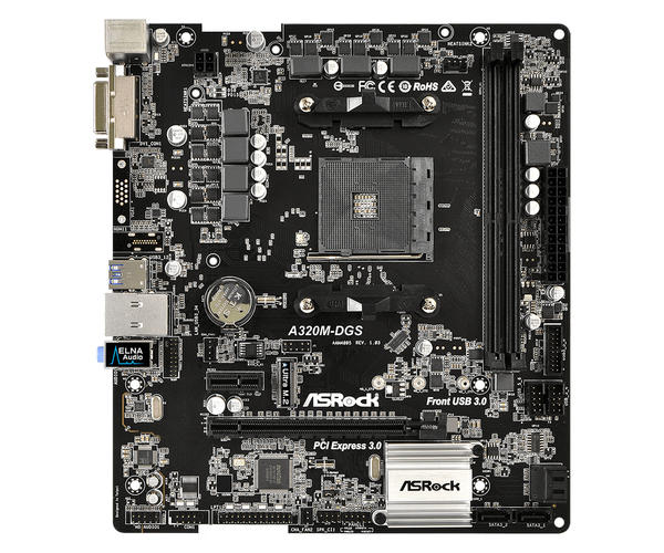 Asrock A320M-DGS, mATX motherboard