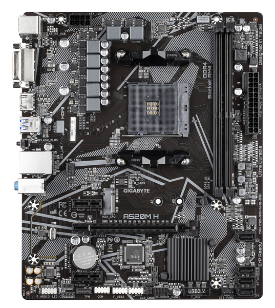 Gigabyte A520M H AM4 mATX - motherboard