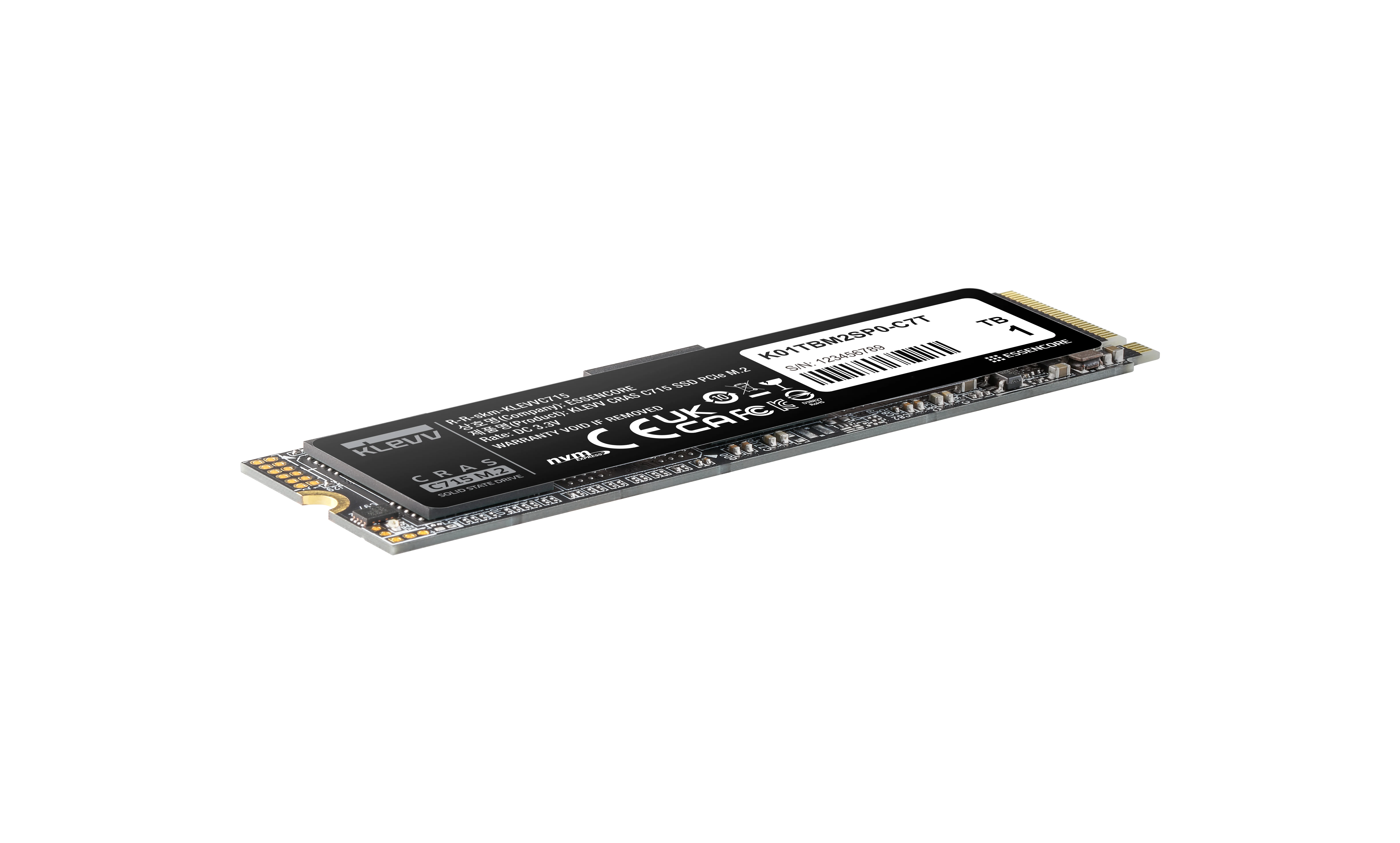 KLEVV CRAS C715 1TB M.2 2280 PCI Express 3.0 x4 Non-Volatile Memory Express SSD