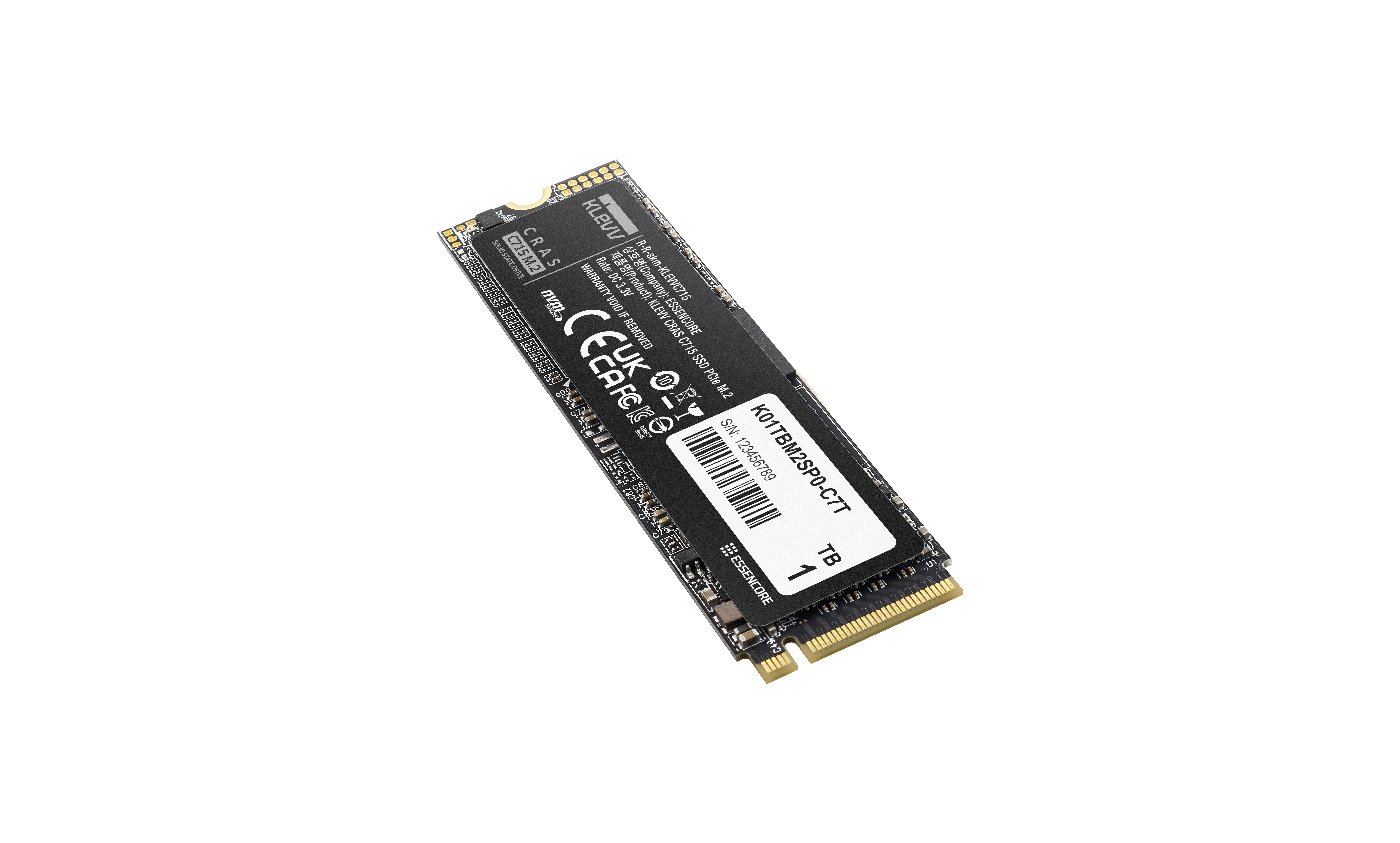 KLEVV CRAS C715 1TB M.2 2280 PCI Express 3.0 x4 Non-Volatile Memory Express SSD
