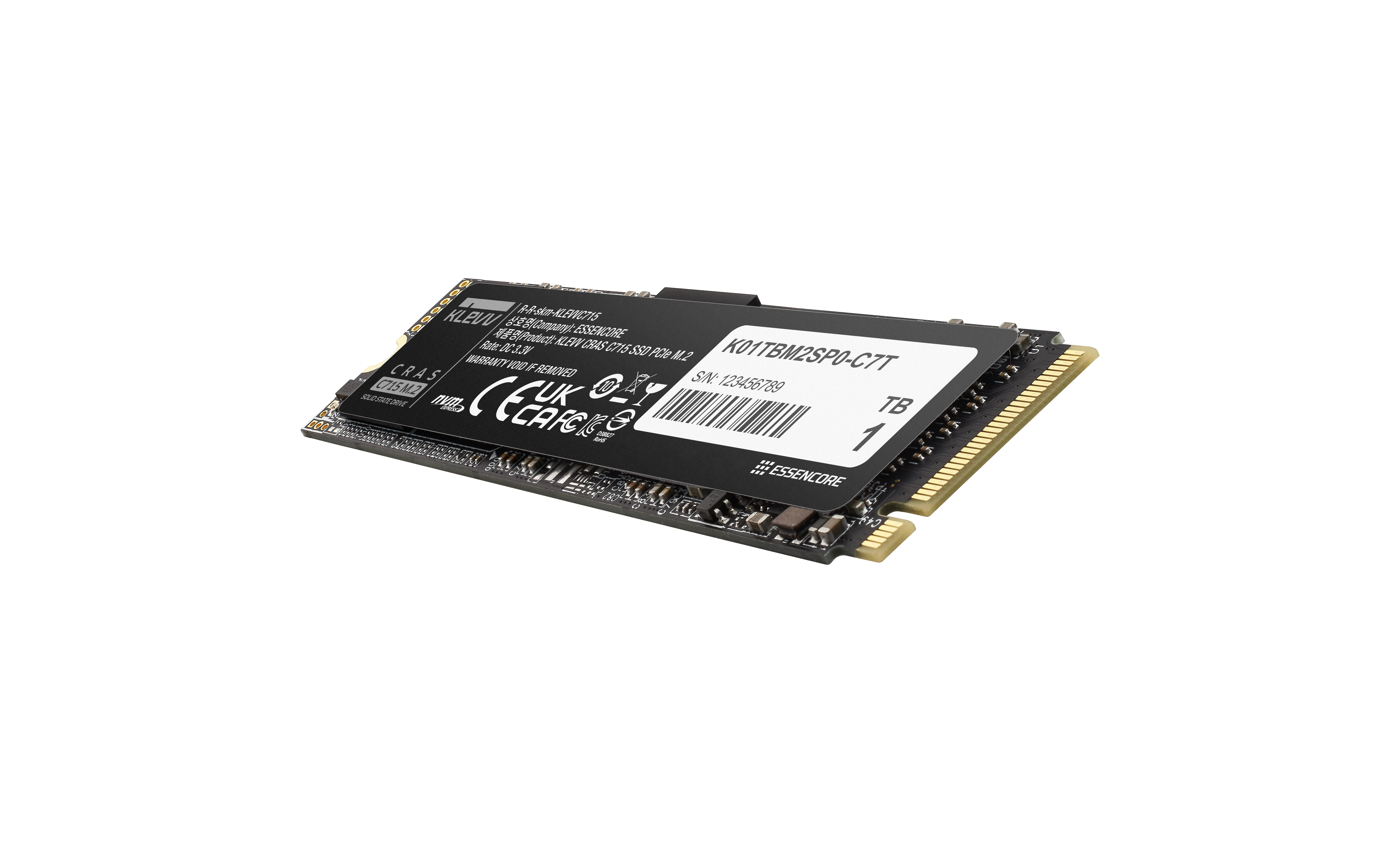 KLEVV CRAS C715 1TB M.2 2280 PCI Express 3.0 x4 Non-Volatile Memory Express SSD
