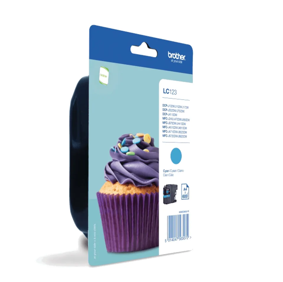 Brother LC123CBP ink cartridge, 8 ml, Cyan