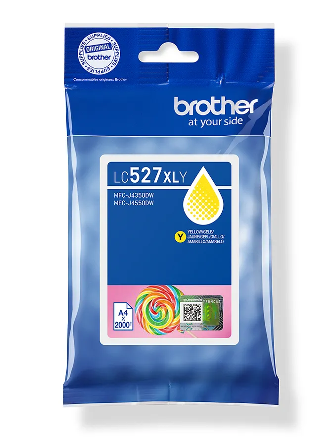 Brother LC527XLY ink cartridge, Yellow