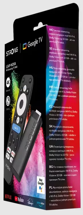 STRONG LEAP-NOVA 4K Ultra HD Google TV-streamingsticka, 32 GB, svart