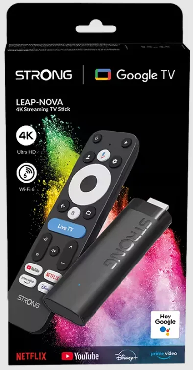 STRONG LEAP-NOVA 4K Ultra HD Google TV-streamingsticka, 32 GB, svart