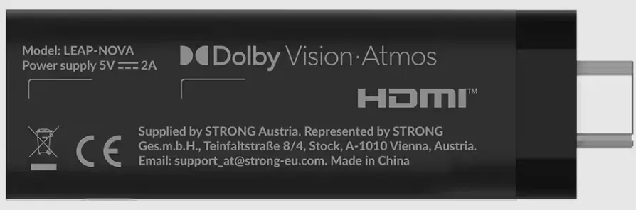 STRONG LEAP-NOVA 4K Ultra HD Google TV-streamingsticka, 32 GB, svart