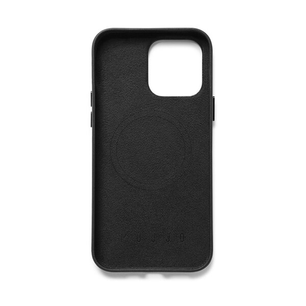 Mujjo Full Leather Case, iPhone 14 Pro Max, MagSafe - Case, Black