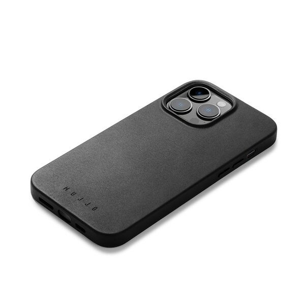 Mujjo Full Leather Case, iPhone 14 Pro Max, MagSafe - Case, Black