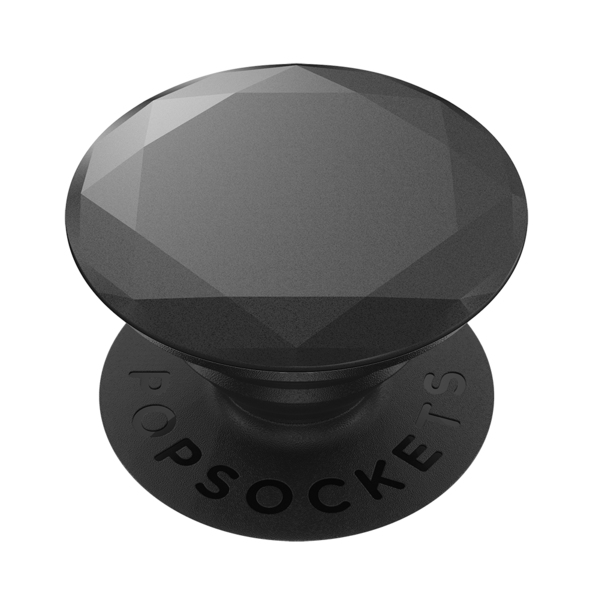 POPSOCKETS Metallic Diamond Black Avtagbart Grip med St&auml;llfunktion Premium