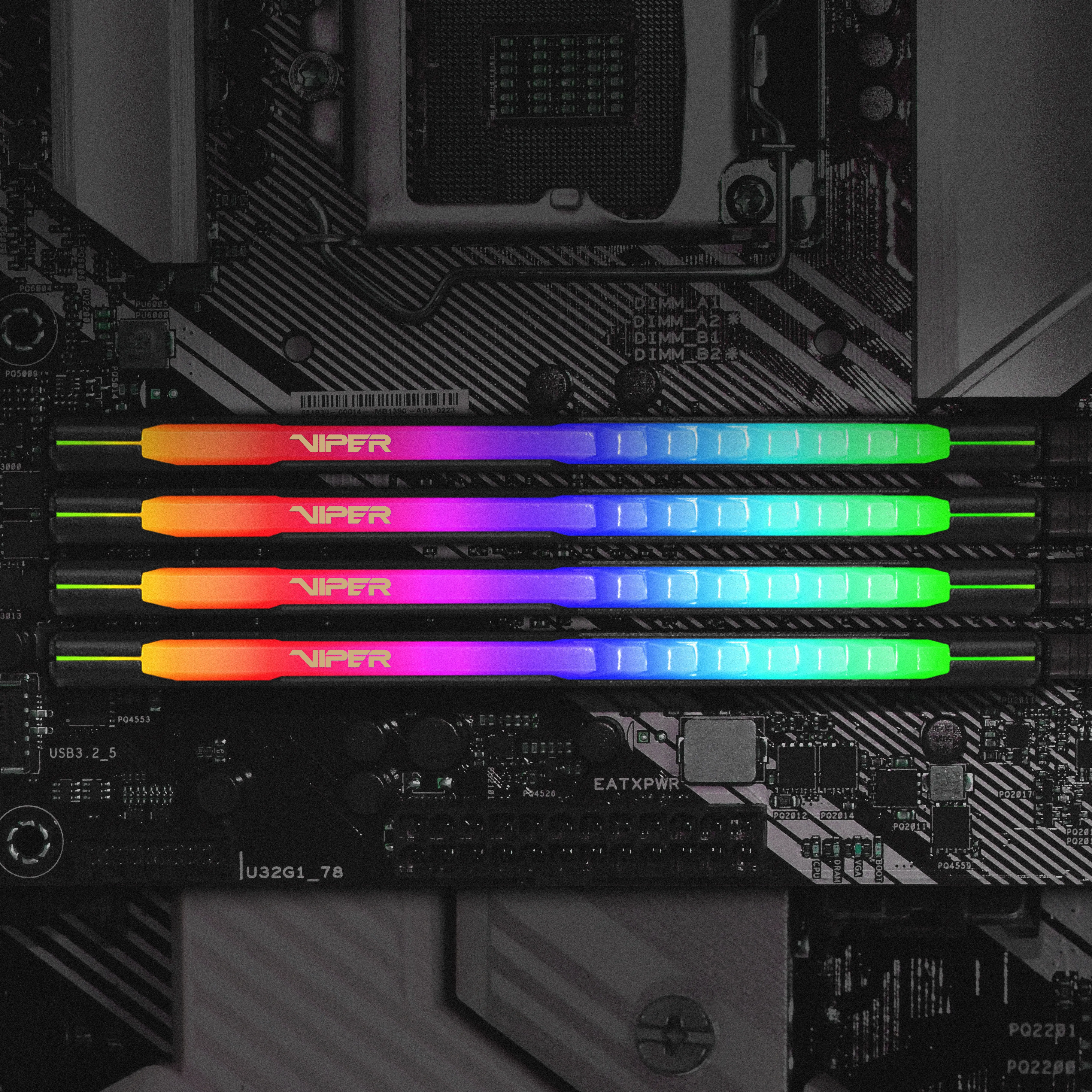 Patriot Viper Steel RGB 16GB (2 x 8GB) DDR4 4133 MHz, CL19 - memory