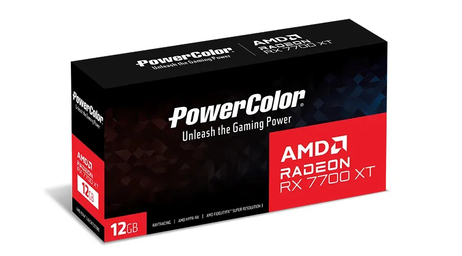 PowerColor Radeon RX 7700 XT 12G-P 12 Gt -n&auml;yt&ouml;nohjain