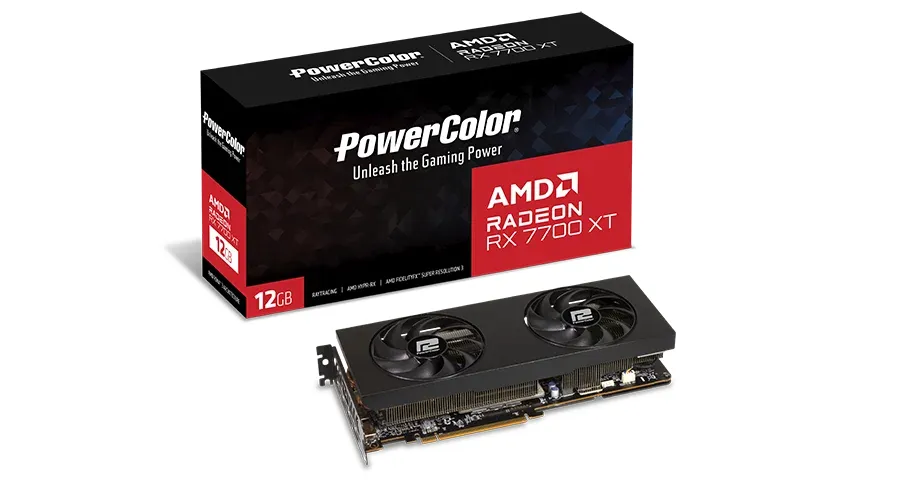 PowerColor Radeon RX 7700 XT 12G-P 12 Gt -n&auml;yt&ouml;nohjain