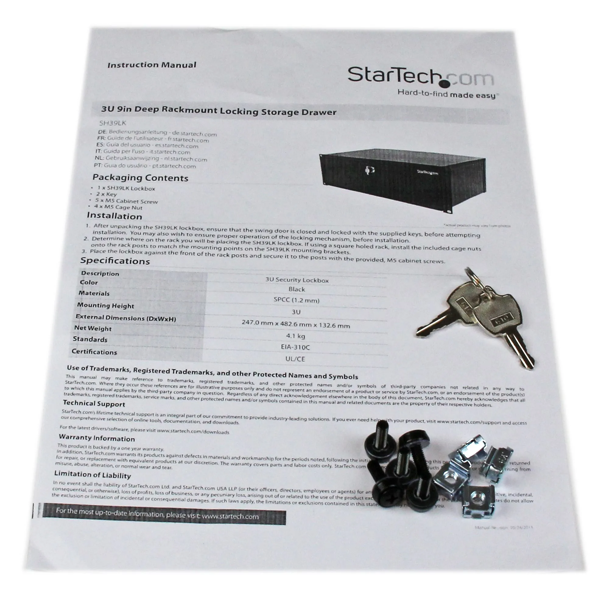 3U 9IN DEEP RACK MOUNT