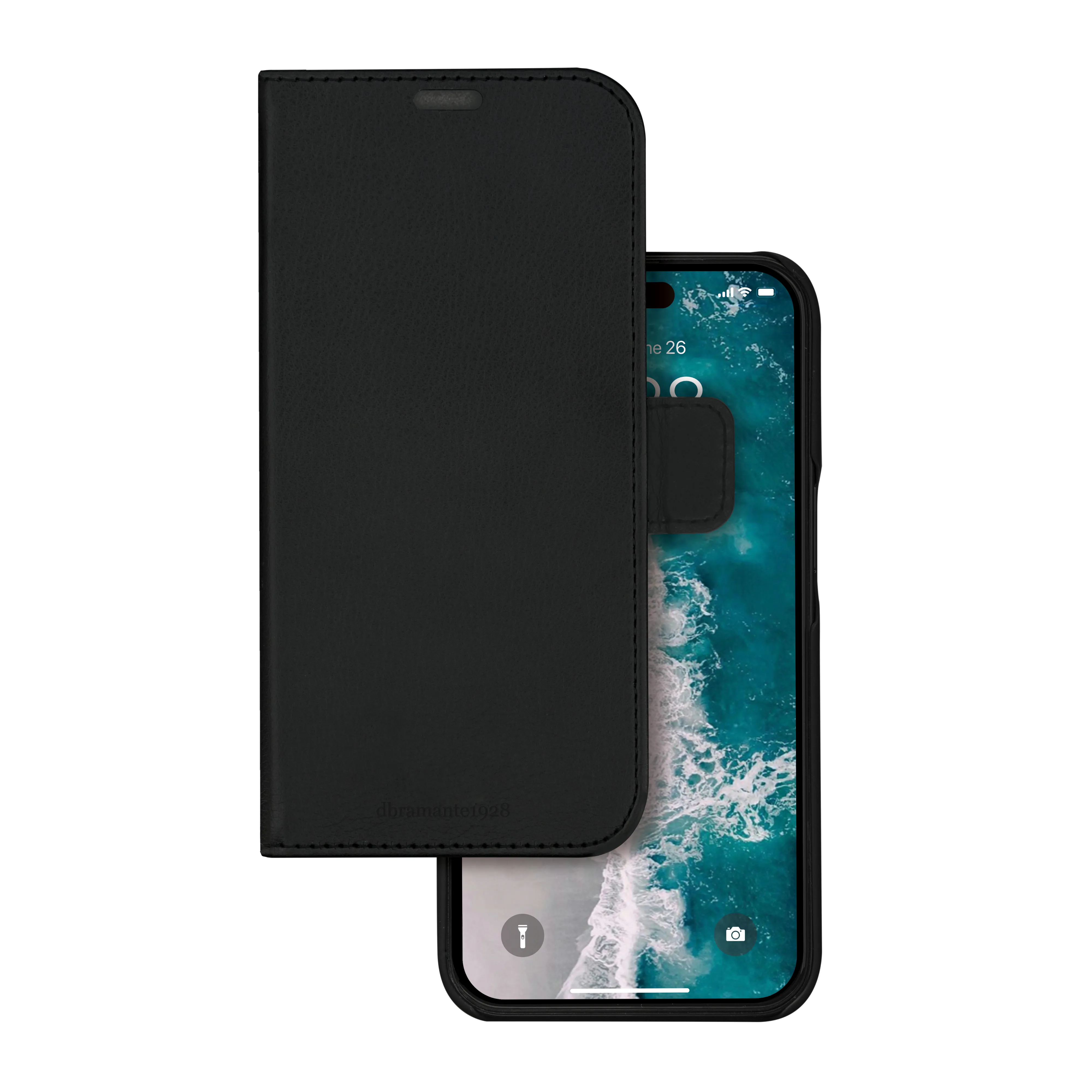 Dbramante1928 Stockholm, iPhone 15 - 2-in-1 Wallet Case, Black