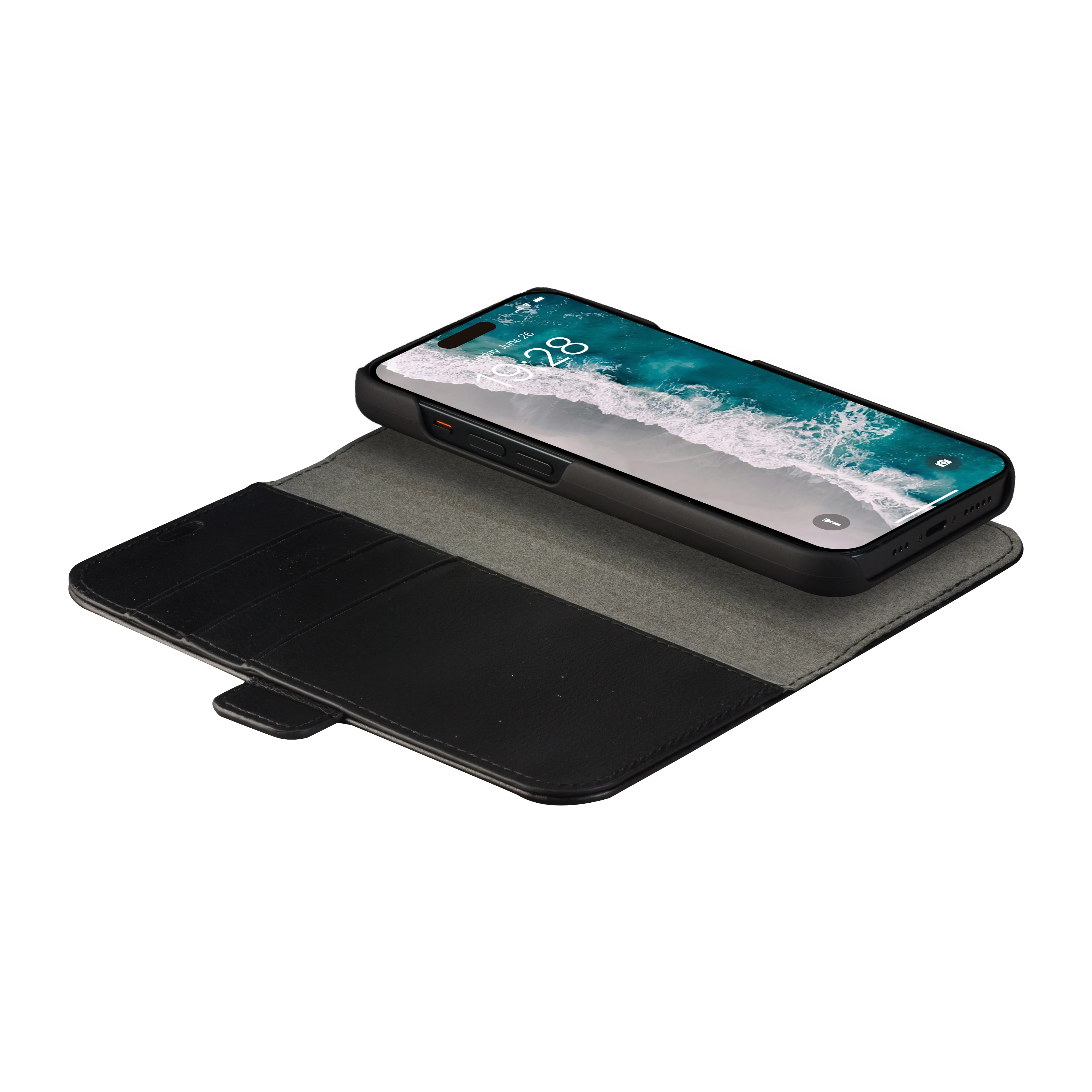 Dbramante1928 Stockholm, iPhone 15 - 2-in-1 Wallet Case, Black