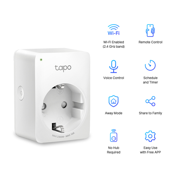 TP-Link Tapo P100 Mini Smart Wi-Fi Socket, 4-pack