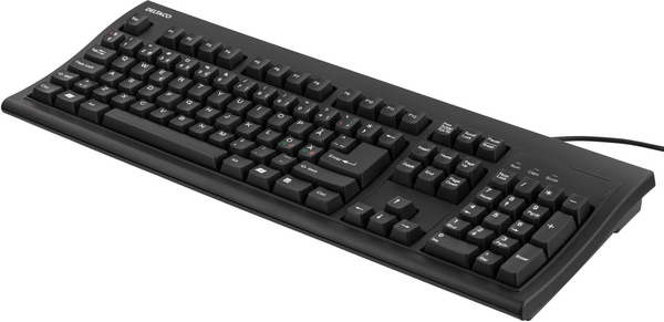 DELTACO tukeva n&auml;pp&auml;imist&ouml;, pohjoismainen layout, USB, musta
