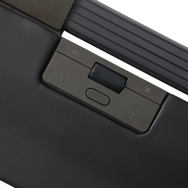 Contour SliderMouse Pro - wireless roller mouse + Extended wrist rest, dark grey fabric leather