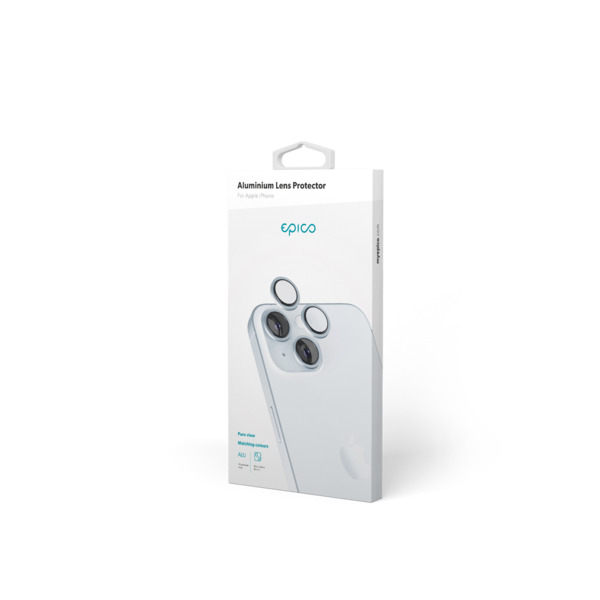 Epico Aluminium Lens, iPhone 15 / 15 Plus - Camera Lens Protector, Blue