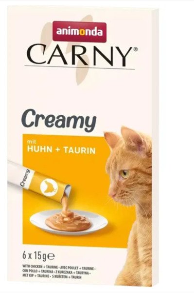 Animonda Carny Creamy Chicken with Taurine, Wet food for cats, Adult, Grain Free, Sugar Free, 6 x 15g