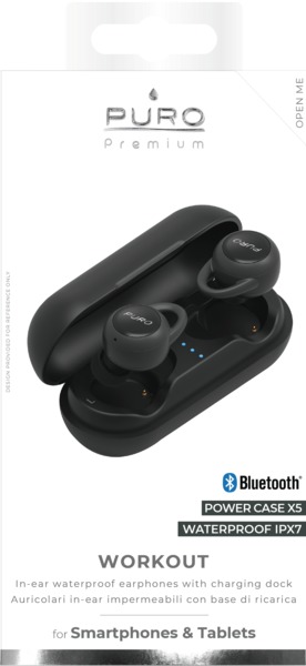 Puro Stereo Bluetooth 5.0 Wireless w/Charging base, Blk