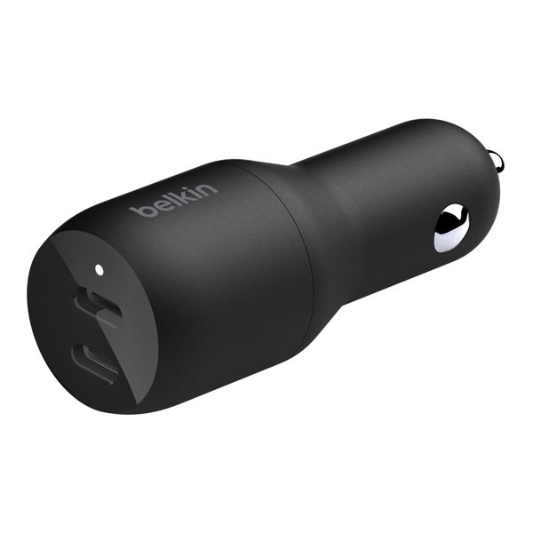 36W USB-C PD Dual Car Charger Black