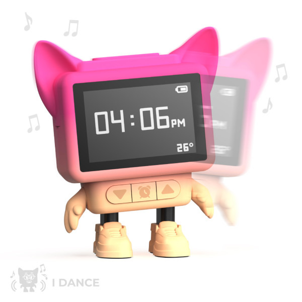 MOB Dancing Alarm Clock Pink