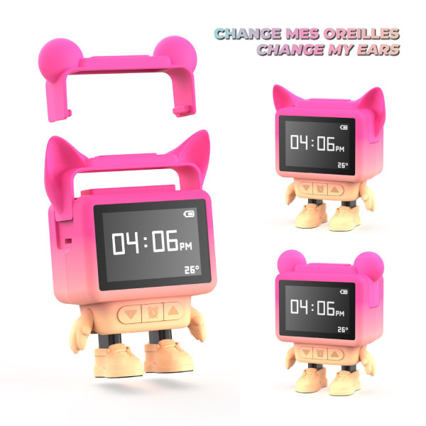 MOB Dancing Alarm Clock Pink