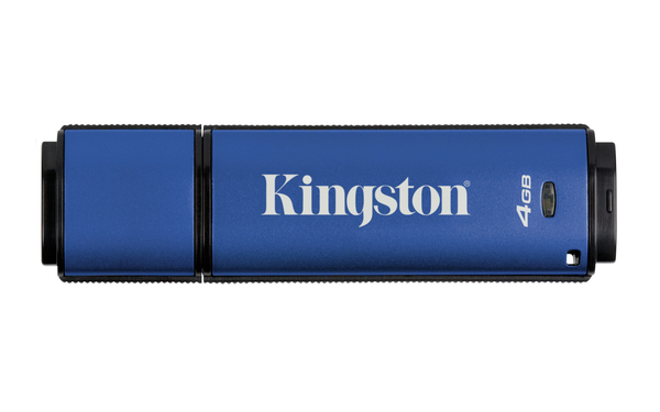 Kingston 4GB DataTraveler Vault Privacy 3.0 USB 3.0 - memory stick, Black/Blue