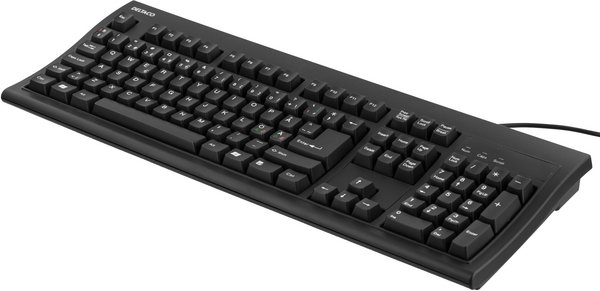 DELTACO tukeva n&auml;pp&auml;imist&ouml;, pohjoismainen layout, USB, musta