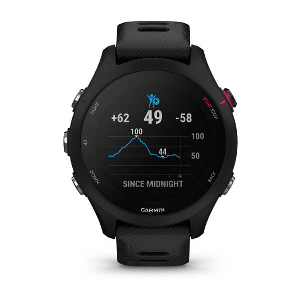 Garmin Forerunner 255s Music -urheilukello, musta