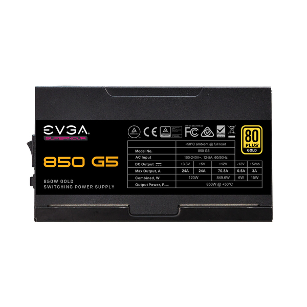 EVGA SuperNova G5 850W - Power supply, 80 Plus Gold