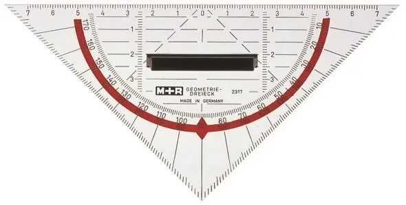 Set Square M+R 16 cm with grip