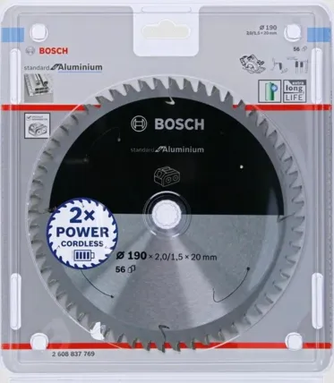 Bosch circular saw blade standard for aluminum, 190mm
