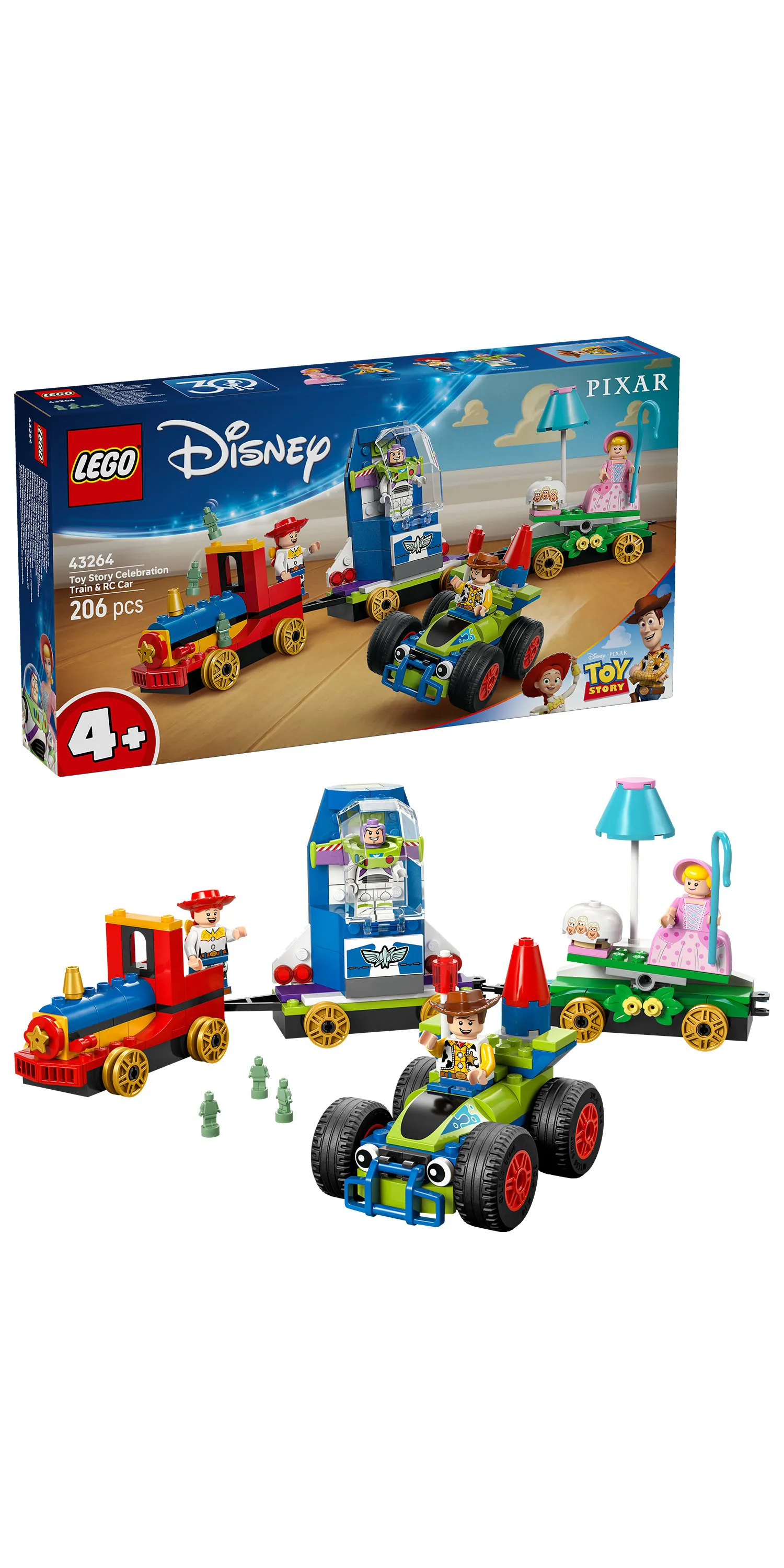 LEGO Disney Pixar Toy Story Jubileumst&aring;g med fj&auml;rrstyrd bil 43264