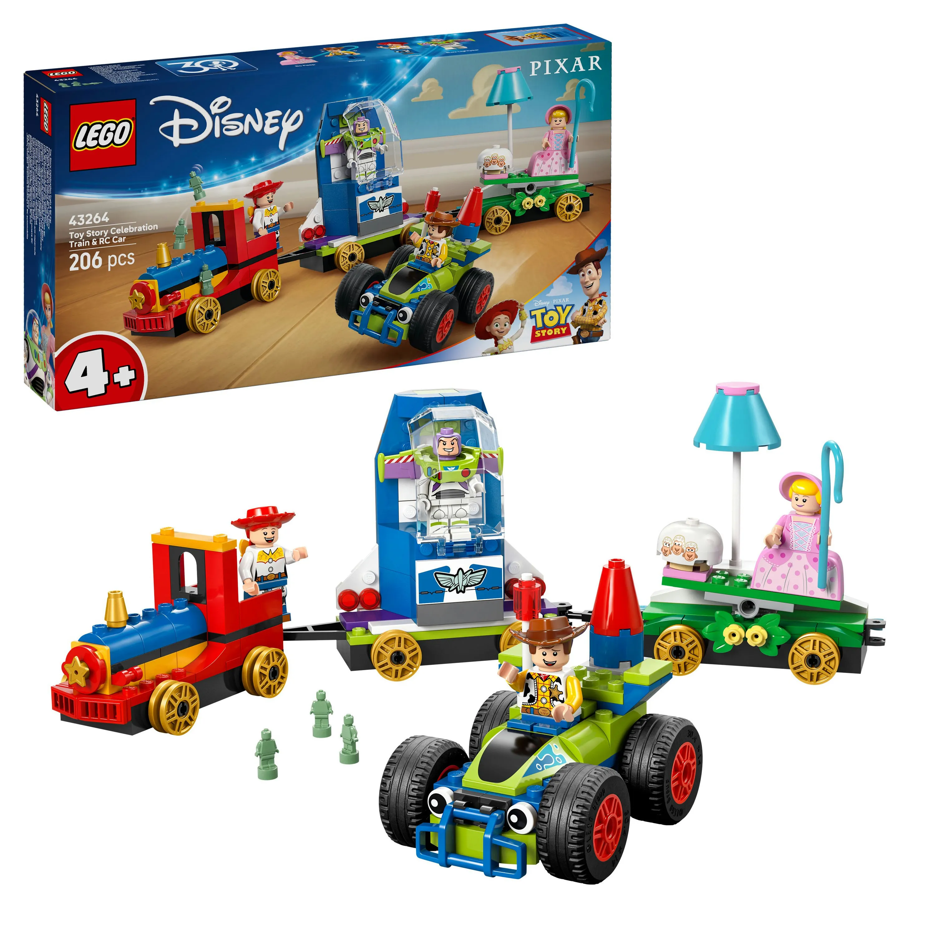 LEGO Disney Pixar Toy Story Jubileumst&aring;g med fj&auml;rrstyrd bil 43264