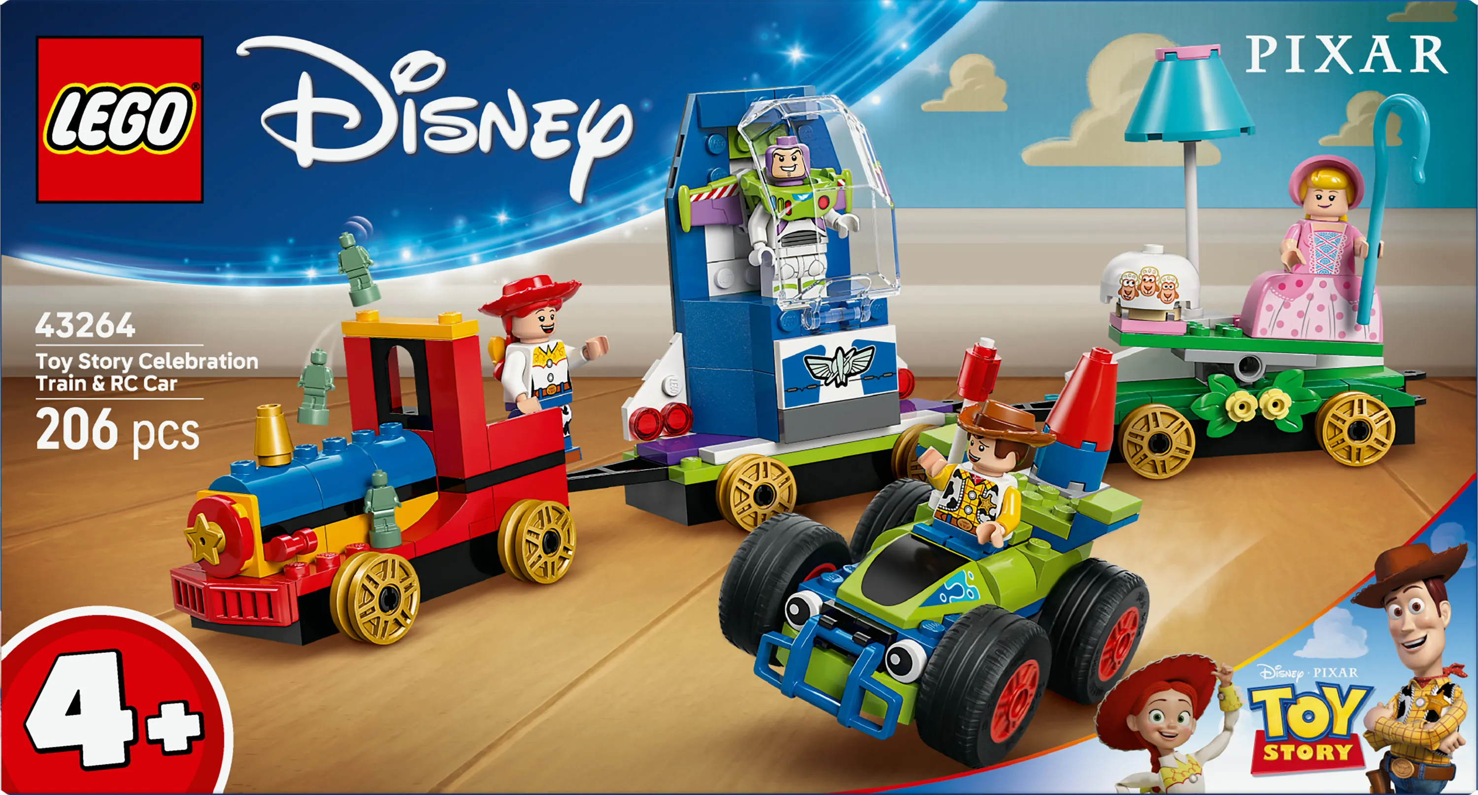 LEGO Disney Pixar Toy Story Jubileumst&aring;g med fj&auml;rrstyrd bil 43264