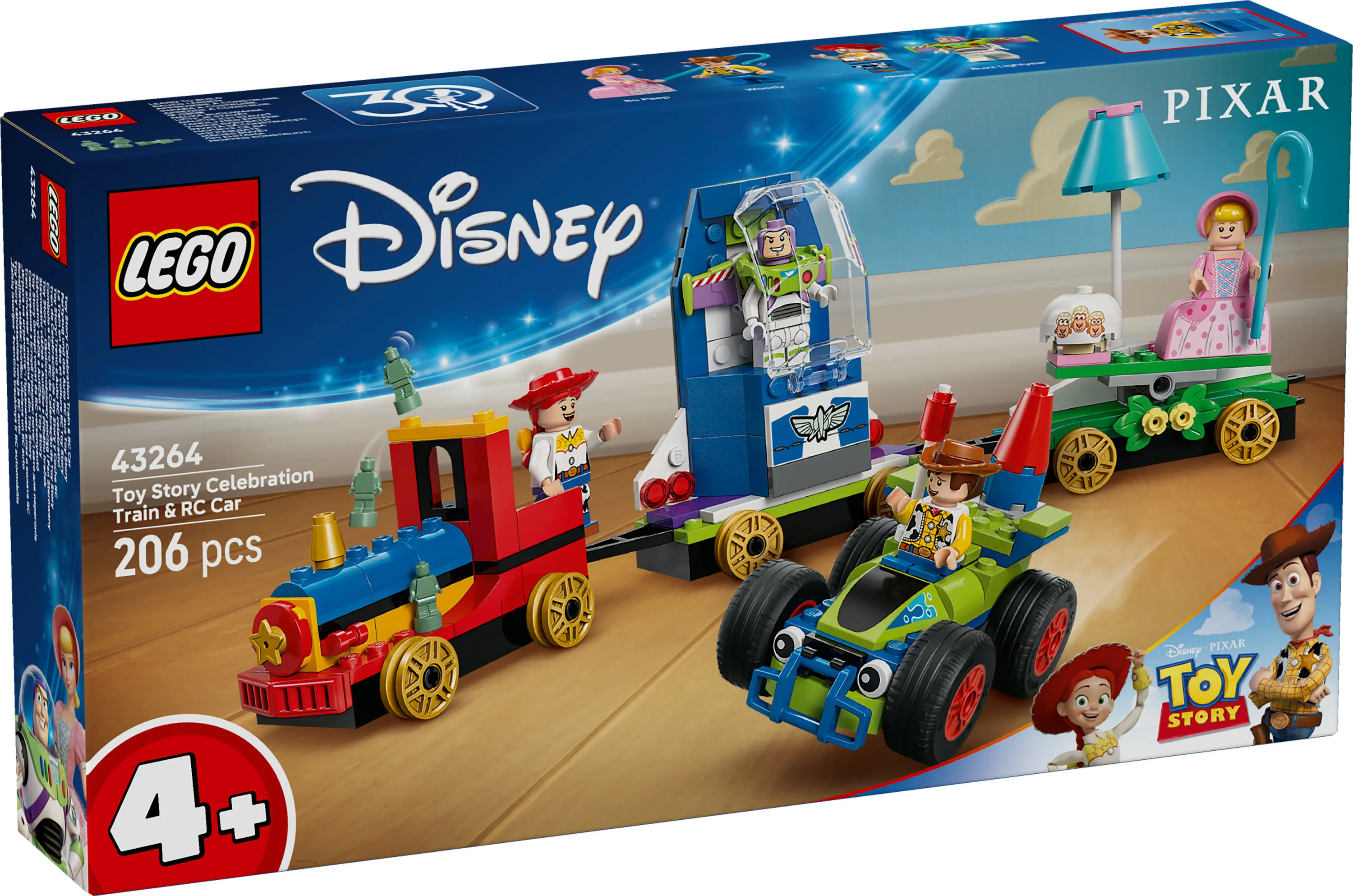 LEGO Disney Pixar Toy Story Jubileumst&aring;g med fj&auml;rrstyrd bil 43264