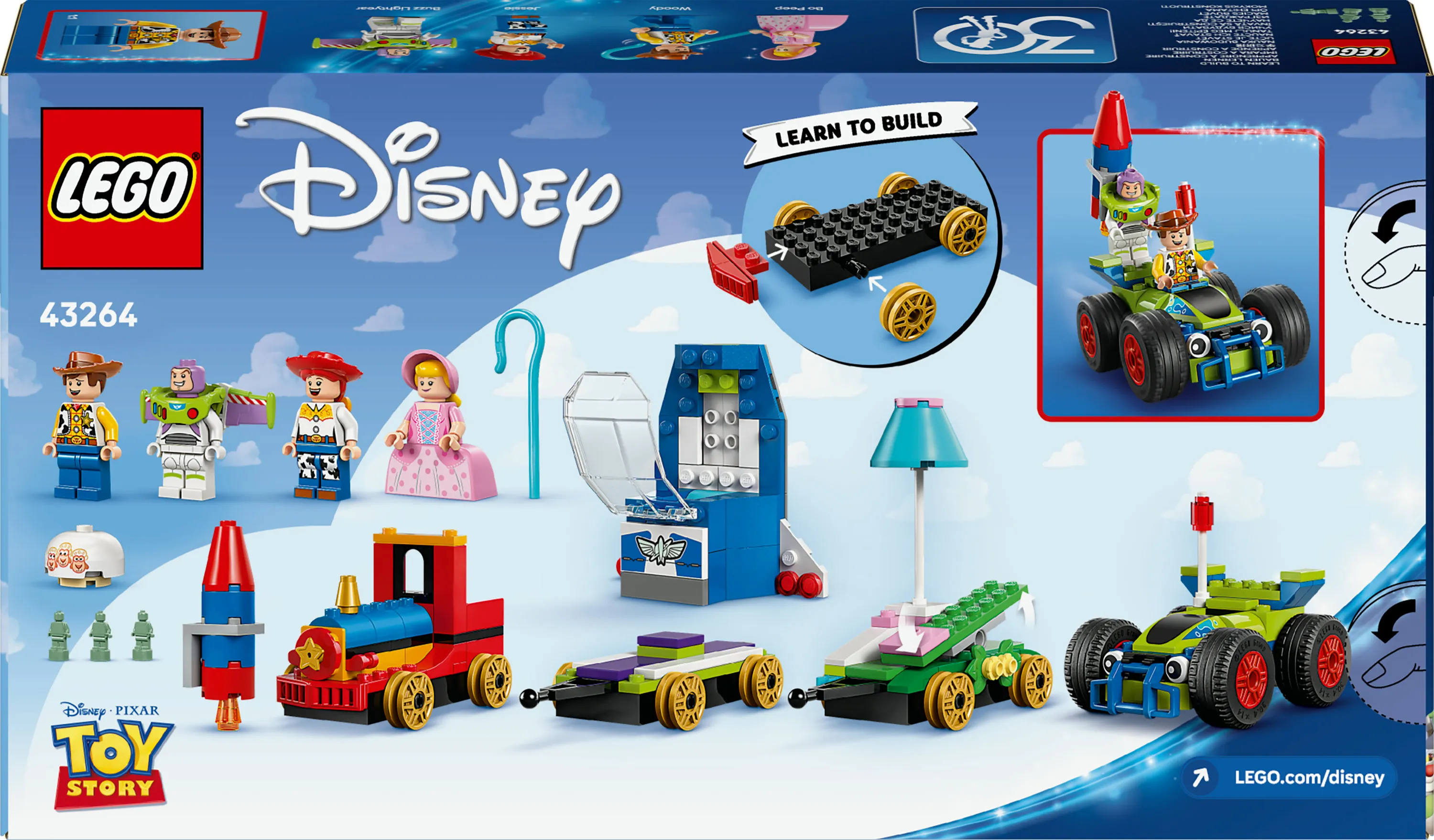 LEGO Disney Pixar Toy Story Jubileumst&aring;g med fj&auml;rrstyrd bil 43264