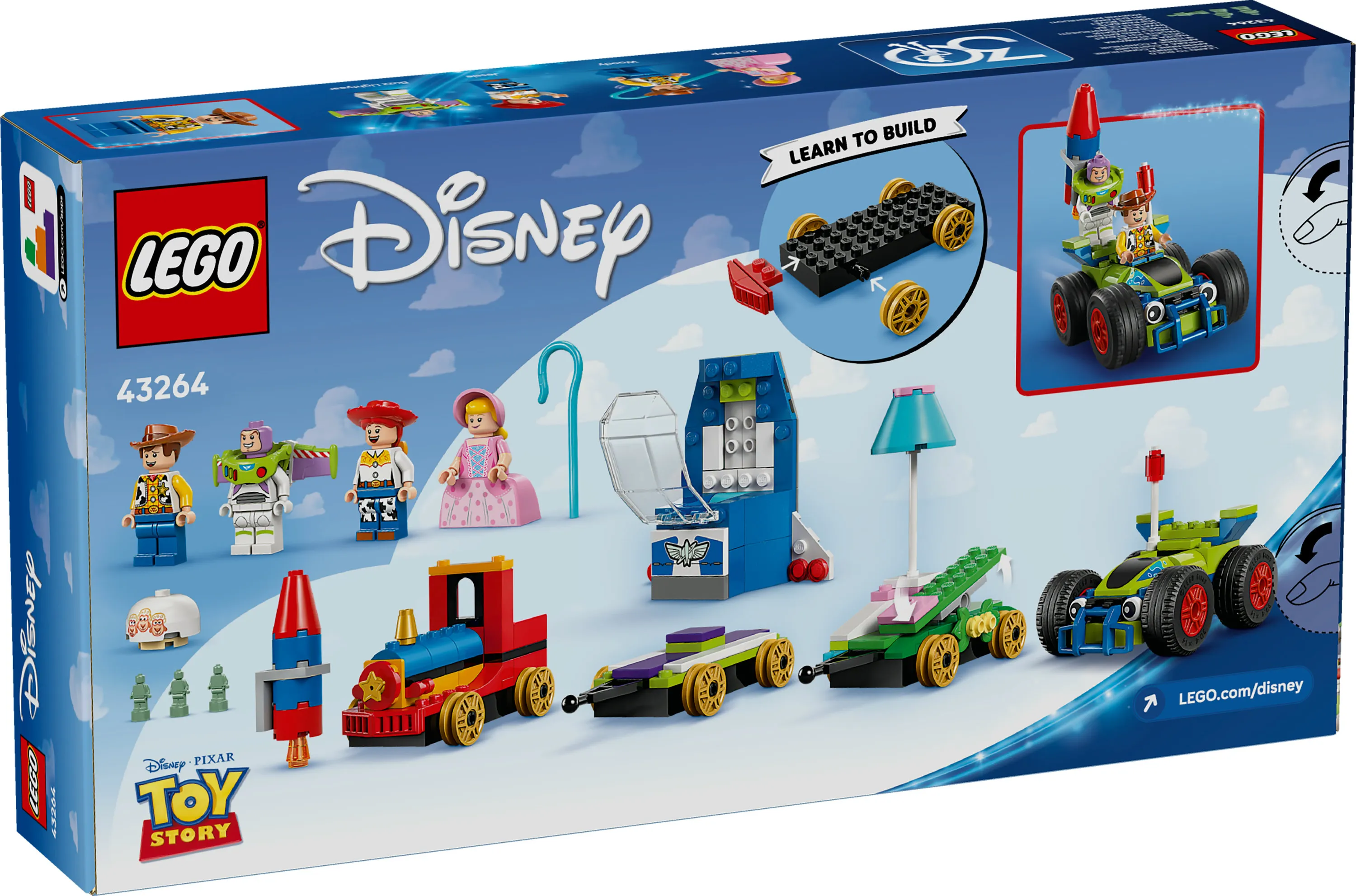 LEGO Disney Pixar Toy Story Jubileumst&aring;g med fj&auml;rrstyrd bil 43264
