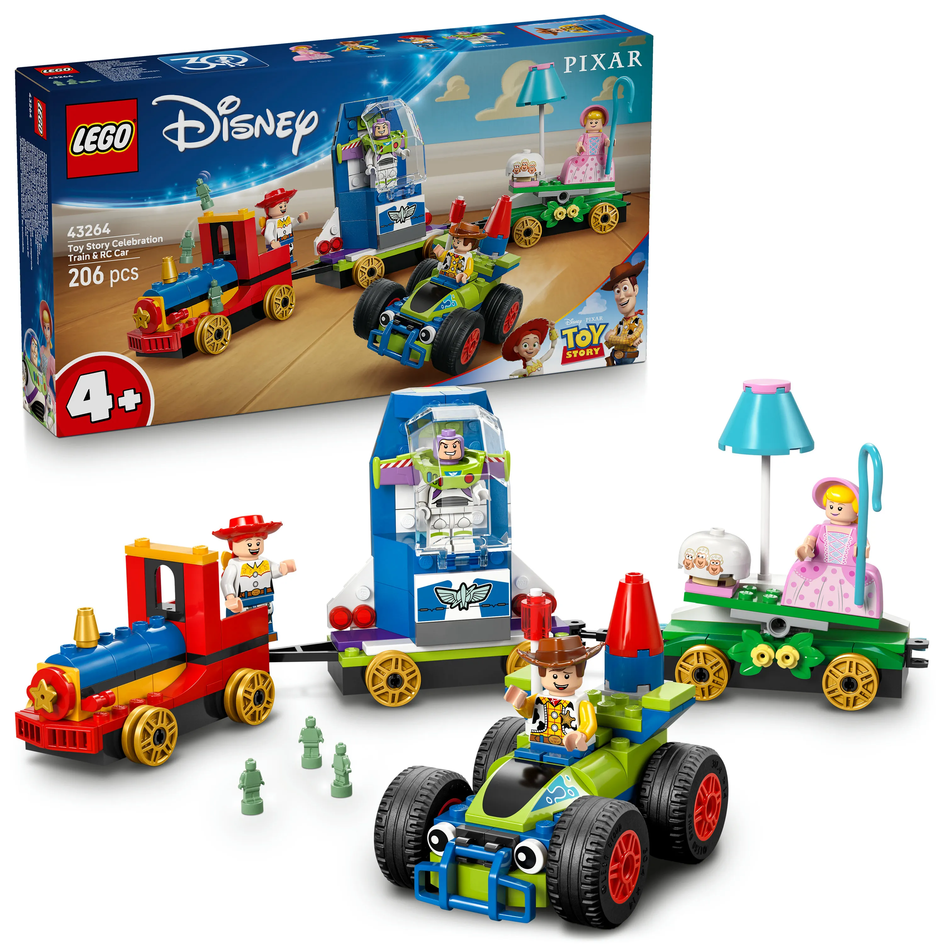 LEGO Disney Pixar Toy Story Jubileumst&aring;g med fj&auml;rrstyrd bil 43264
