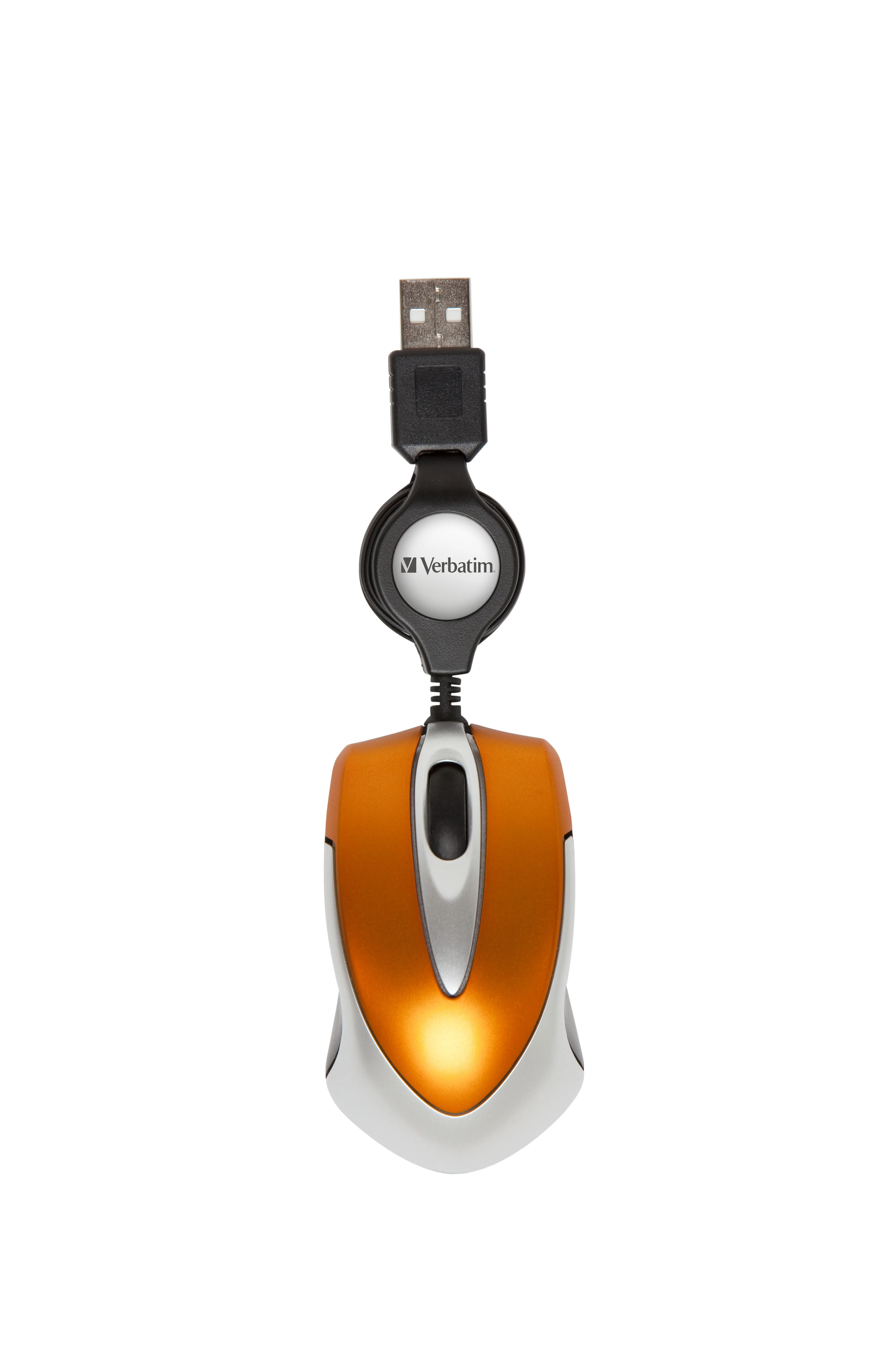 Verbatim Go Mini Wired Mouse, Volcanic Orange