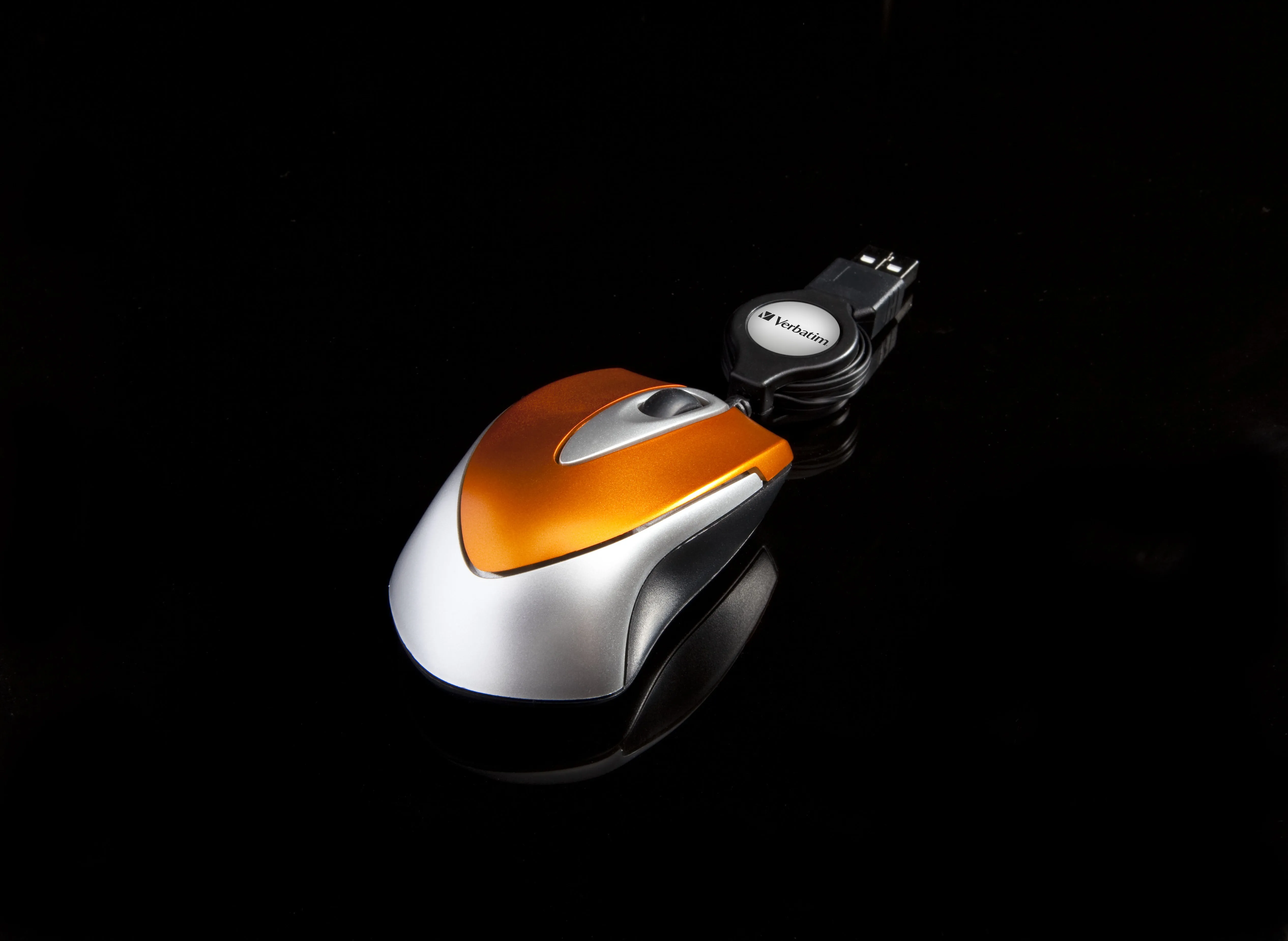Verbatim Go Mini Wired Mouse, Volcanic Orange